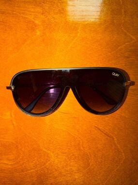 Quay Australia Black Shield Sunglasses